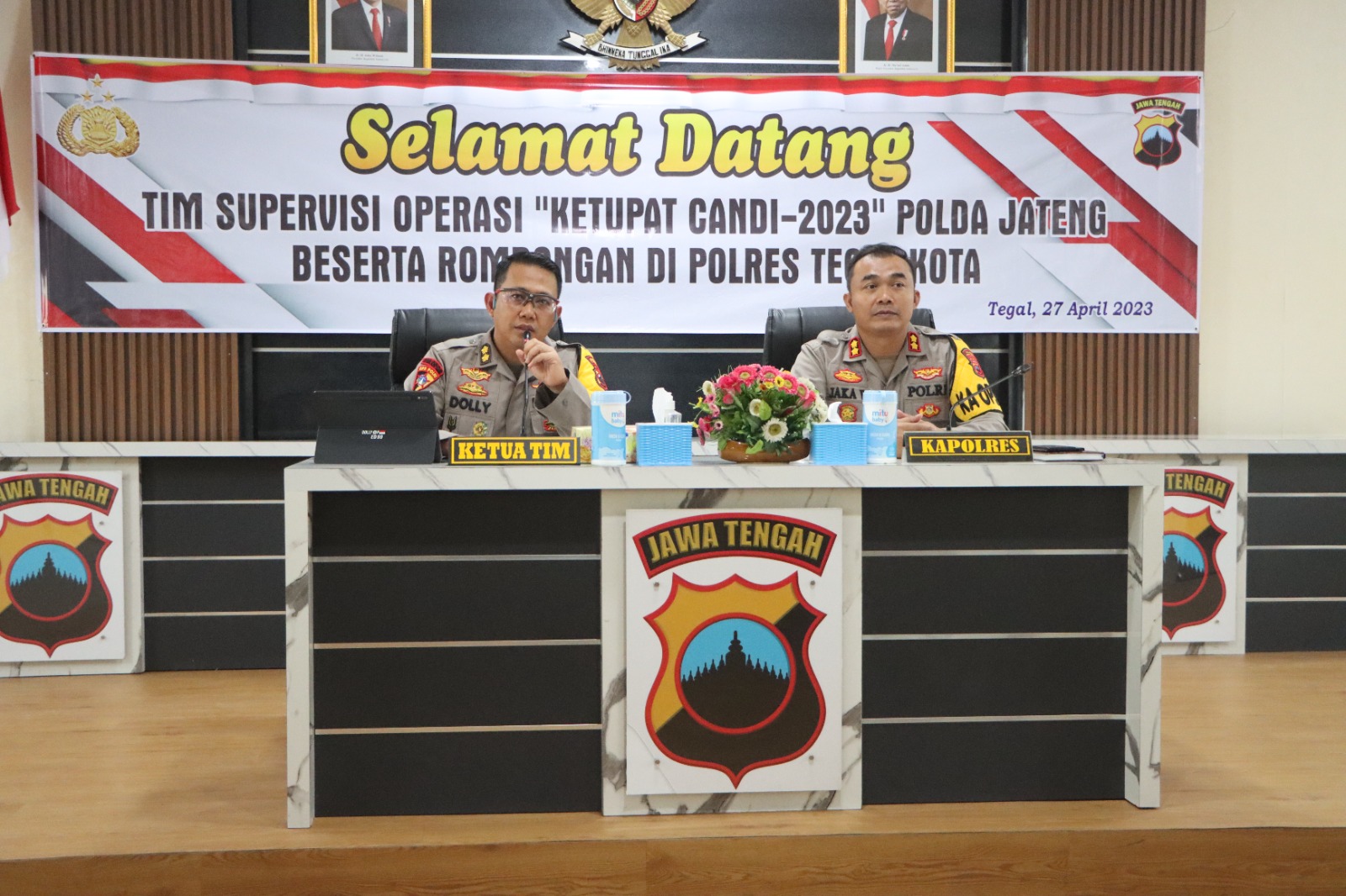 Tim Supervisi Polda Jateng, Gelar asistensi Pelaksanaan OKC 2023 Di Polres Tegal Kota