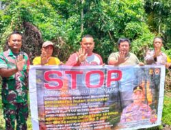 Cegah Karhutla – TNI POLRI Lembah Sabil Pasang Banner Stop Pembakaran