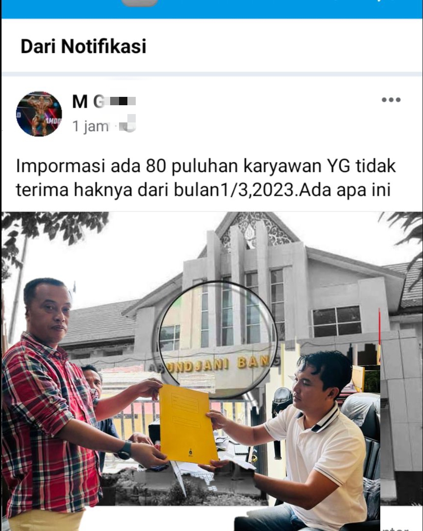 Akun Facebook inisial MG di Laporkan Kuasa Hukum Rumah Sakit Kolonel Abundjani ke Reskrim Polres Merangin .