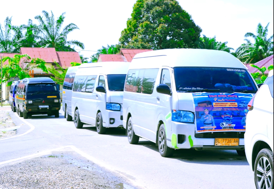 Polres Subussalam Berangkatkan 7 Bus Program Balik Mudik Gratis 2023