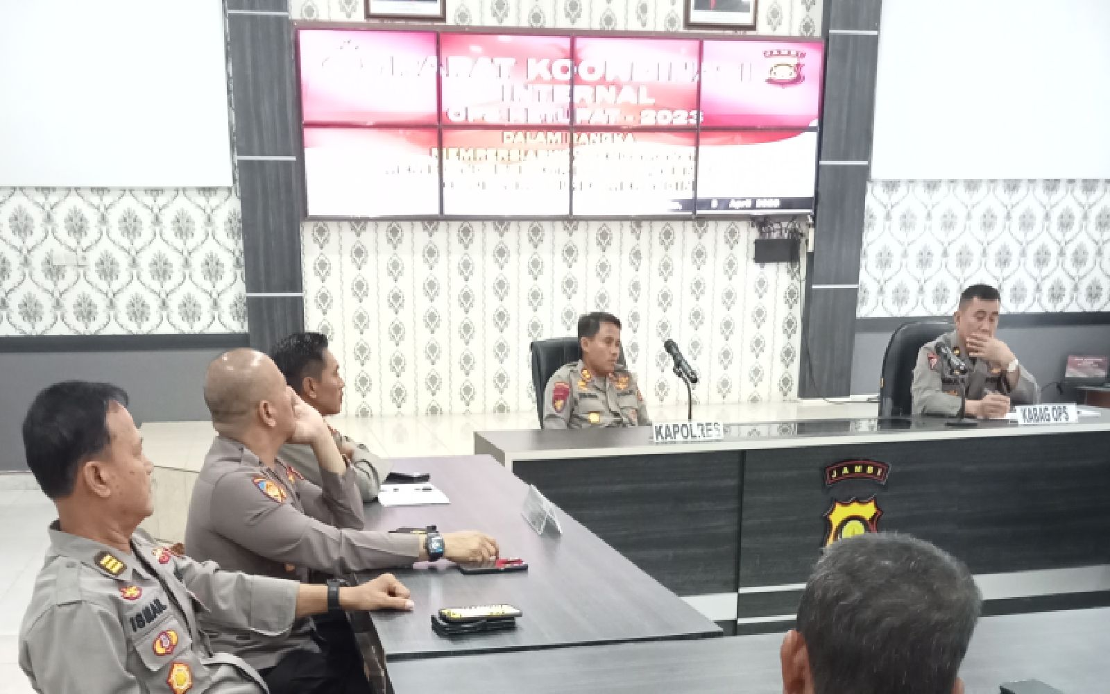 Polres Merangin laksanakan Rapat Koordinasi Internal Ops Ketupat 2023.