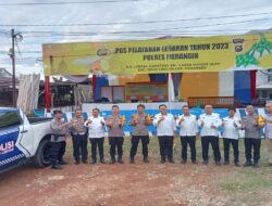 Kapolres Merangin Dampingi Auditor Kepolisian Madya Polda Jambi pada Kunjungan Ke Pos PAM dan Pos Yan Ops Ketupat 2023.