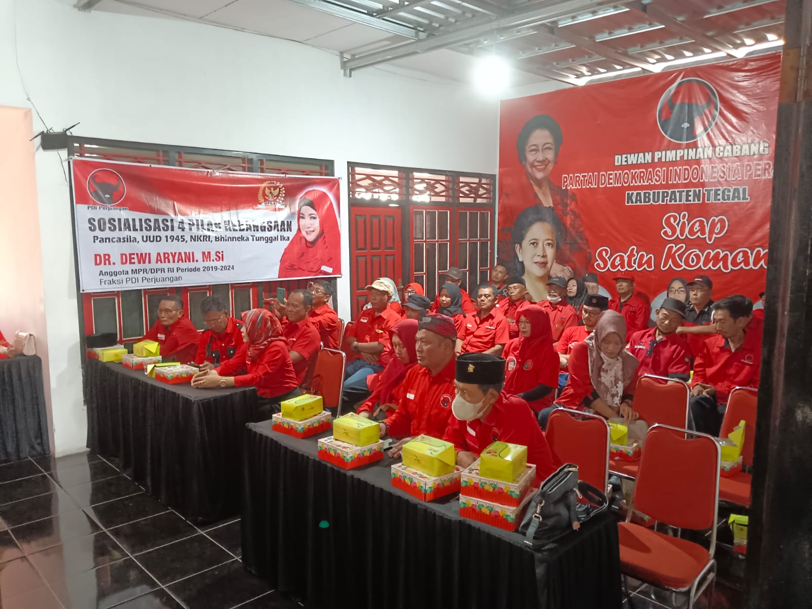 Dewi Aryani Gelar Sosialisasi 4 Pilar, Dan Halal Bihalal DPC PDIP Kabupaten Tegal