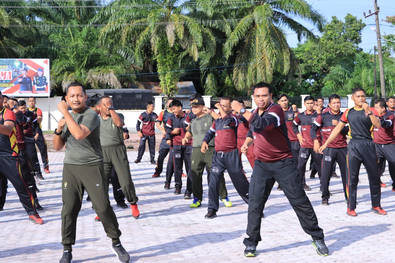 Wujud Sinergitas TNI-POLRI : Polres – Kodim 0118 Subulussalam Senam Bersama