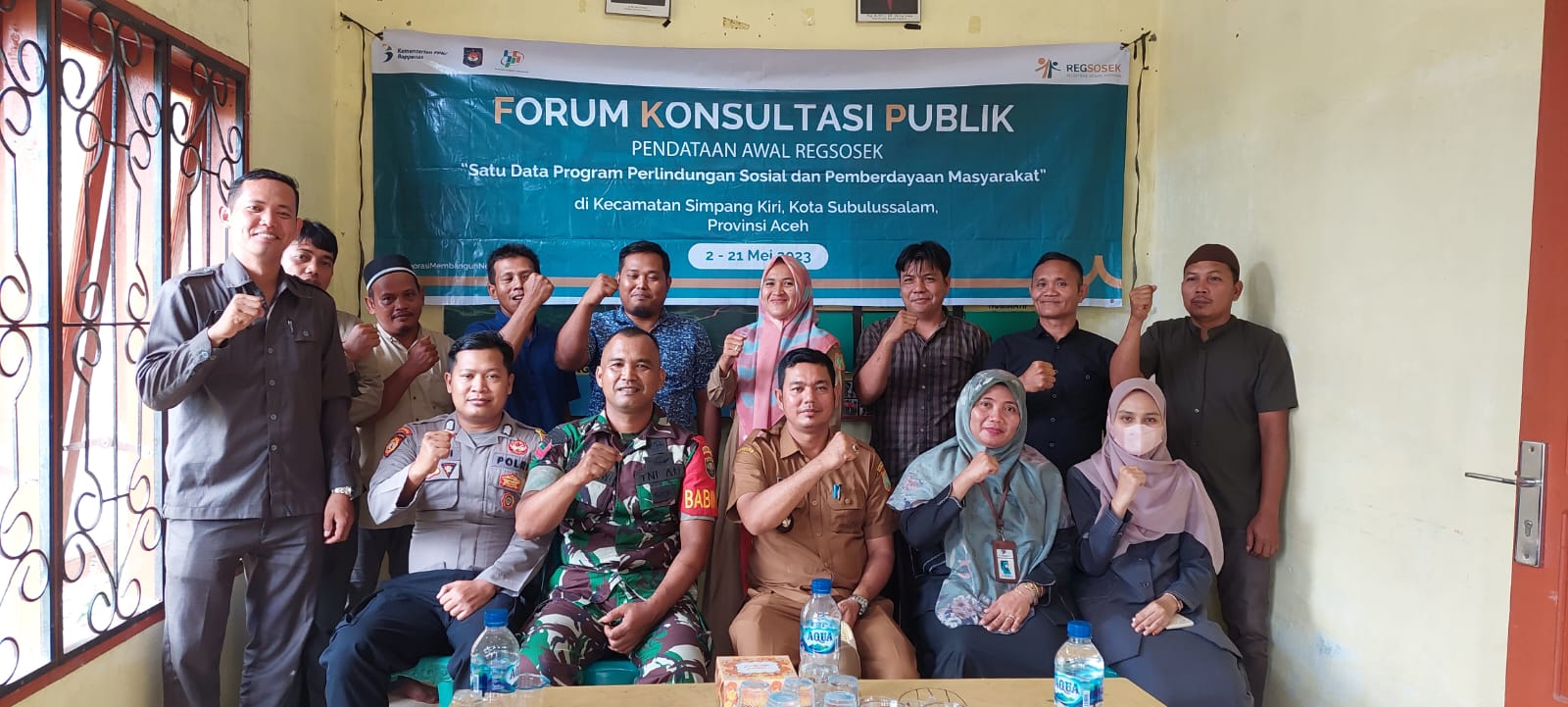 Bhabinkamtibmas Polsek Simpang Kiri – Hadiri Forum Konsultasi Publik