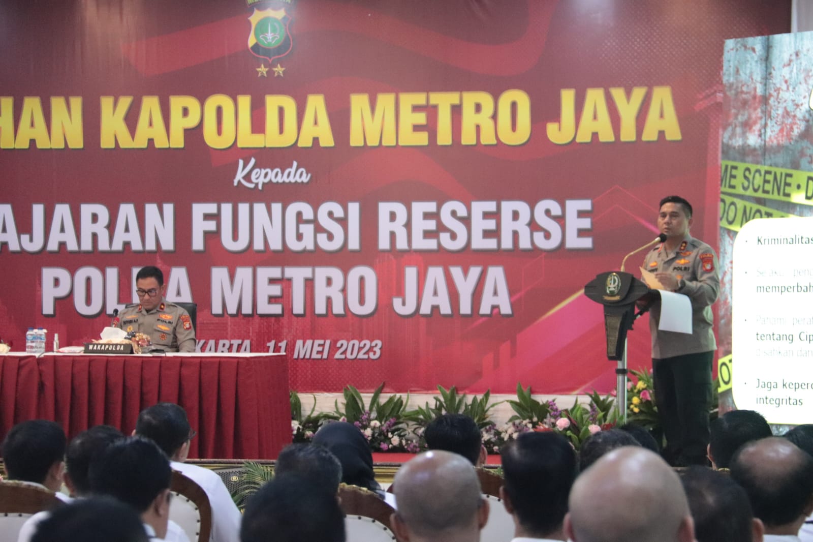 Arahan Kapolda Metro Jaya kepada Jajaran Fungsi Resese