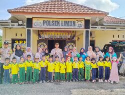 Polsek Limun Didatangi Puluhan Anak Anak TK/PAUD Do’a Bunda Desa. Muara Limun
