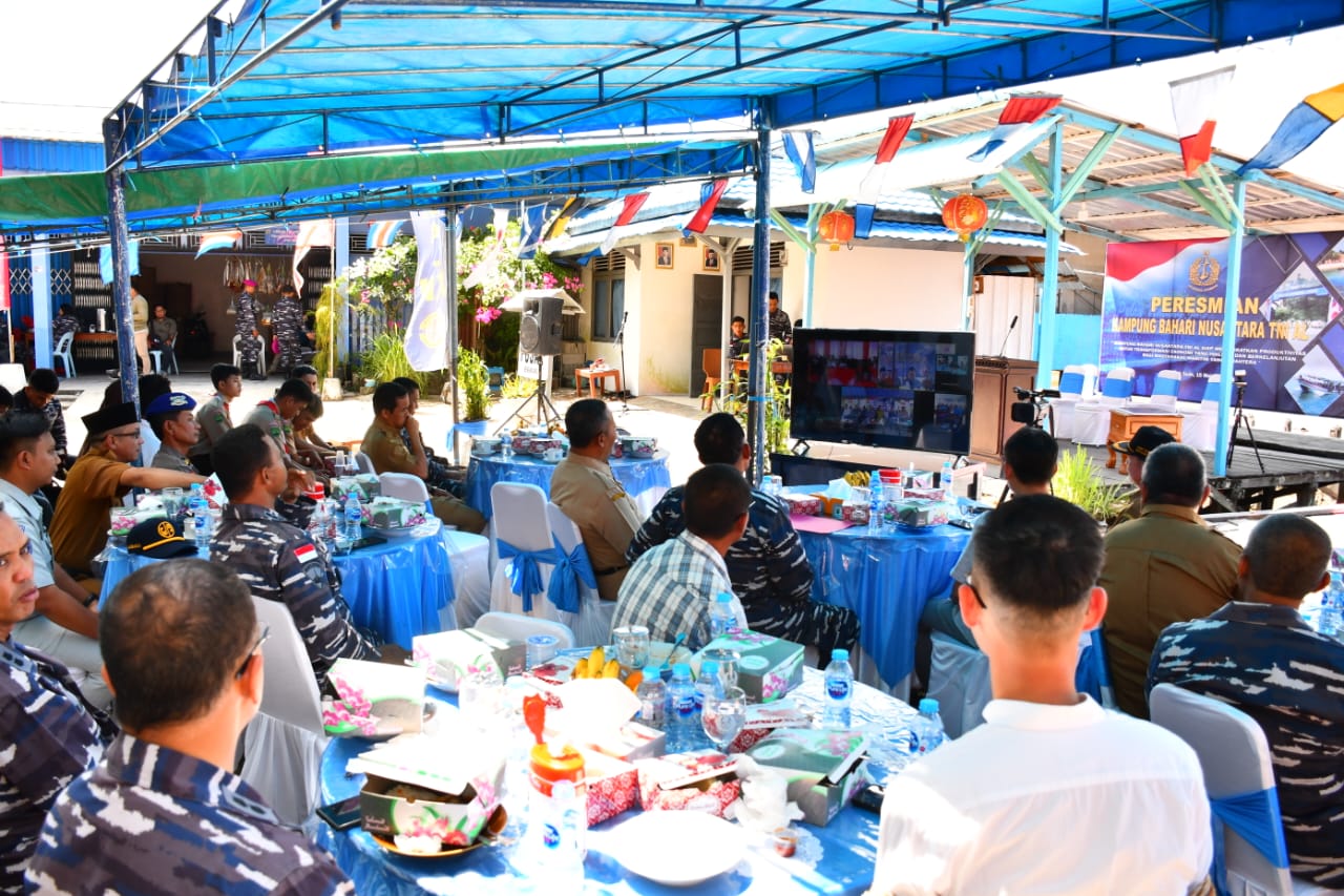 Komandan Lantamal XII Ikuti Vicon Peresmian Kampung Bahari Nusantara