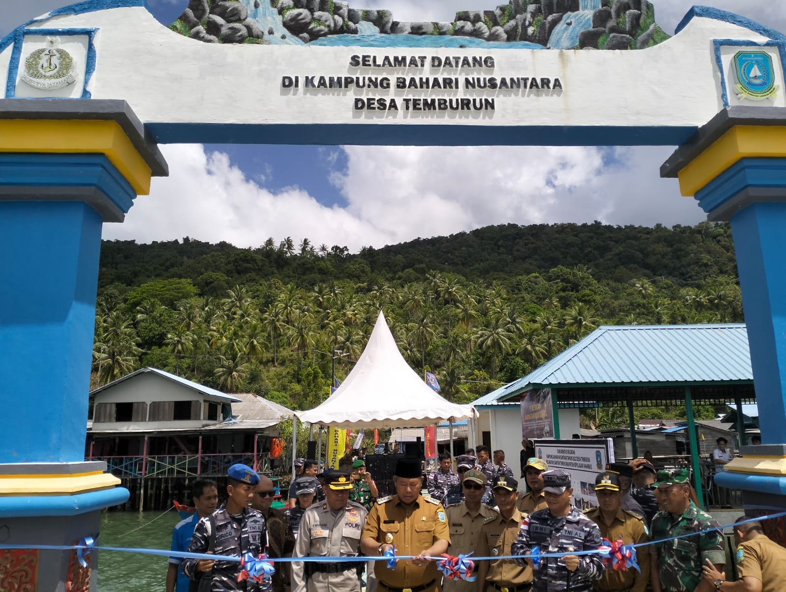 Peresmian Desa Temburun Sebagai Kampung Bahari Nusantara (KBN) Lanal Tarempa