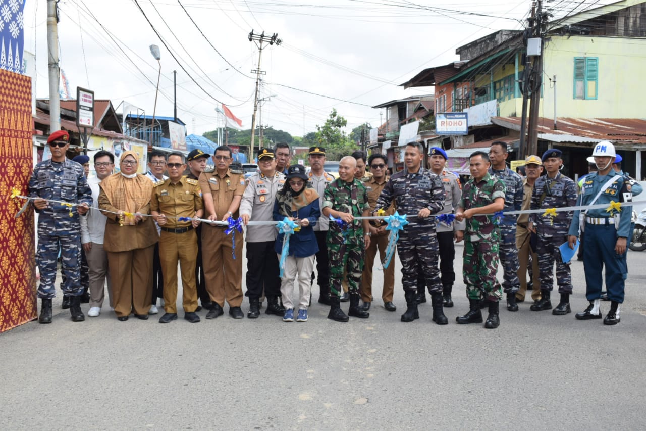 Pangkalan TNI Angkatan Laut Palembang Kembali Resmikan Kampung Bahari Nusantara di Desa 1 Ilir Palembang