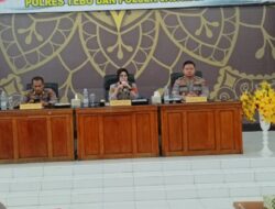 Kapolres Tebo Akbp Fitria Mega M. psi. Psi  Memimpin Acara Gelar  Opsnal Bulanan  Tahun 2023