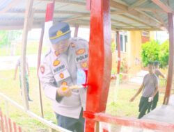 Sinergitas TNI-POLRI Polsek Nurussalam : Ajak Warga Gotong Royong Aktifkan Pos Kamling Guna Cegah Guantibmas