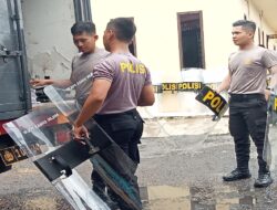 Samapta Polres Merangin Laksanakan Pembersihan dan Perawatan Inventaris Polri berupa Sarana Peralatan Dalmas.