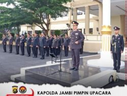 Kapolda Jambi Irjen Pol Rusdi Hartono  Pimpin Apel  Dalam Rangka Memperingati Hari Lahir Pancasila Di lapangan Apel Mapolda Jambi