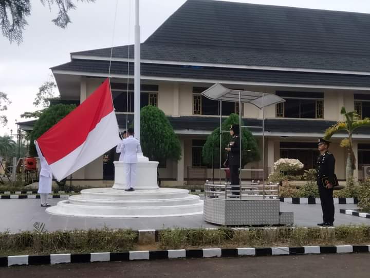 Kapolres Tebo Akbp Fitria Mega. M. Psi. Psi  Irup Hari Lahir Pancasila Di Kab. Tebo