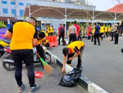 Sambut Hari Bhayangkara ke-77 Tahun 2023, Polda Metro Jaya Bersih-bersih di Lingkungan Kerja