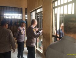 Kompol. Marhara Tua Siregar. SE S.IK Pimpin Sidak Ruang Tahanan di Mapolres Merangin