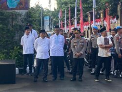 Sholat Idul Adha Kapolda Metro Dampingi Kapolri Mendistribusikan Hewan Kurban