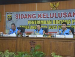 Kepolisian daerah Jambi Melaksanakan Sidang Terbuka  Penetapan Pelaksanaan Sidang  Kelulusan Akhir Penerimaan Bintara Polri Gel. 11 TA. 2023