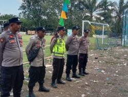 Kapolsek Tabir Apresiasi Warga Telah menjaga Kamtibmas Saat Pertandingan Sepak Bola di Desa Seling Satu