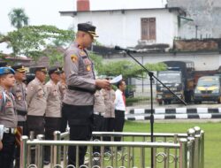 Kompol. M.T. Siregar. SE. S.IK., Pimpin Upacara Kenaikan Pangkat Pengabdian pada Kompol. Nursan Subagyo