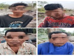 Empat Orang Pelaku PETI di amankan Satreskrim Polres Merangin.