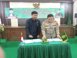 Penandatangan MOU Pengamanan Persidangan Pengadilan Agama dan Polres Merangin