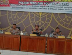 Kapolres Tebo Akbp l Wayan Arta Ariawan SH. S. Ik. MH Didampingi Waka Polres Tebo Kompol Deni Mulyadi SE Membuka Gelar Operasional Bulanan Polres Dan Polsek Jajaran Bulan Agustus 2023 Bertempat Di Aula Wira Arta Brata Polres Tebo