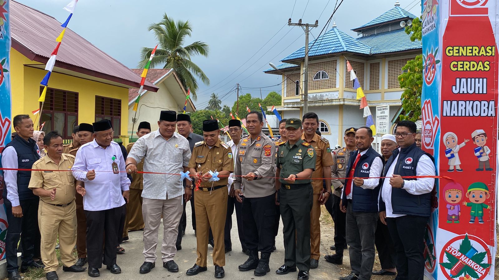 Cegah Peredaran Narkoba, Polres Tebo Akbp  l Wayan Arta Ariawan SH. S. Ik. MH Launching Kampung Bebas Narkoba