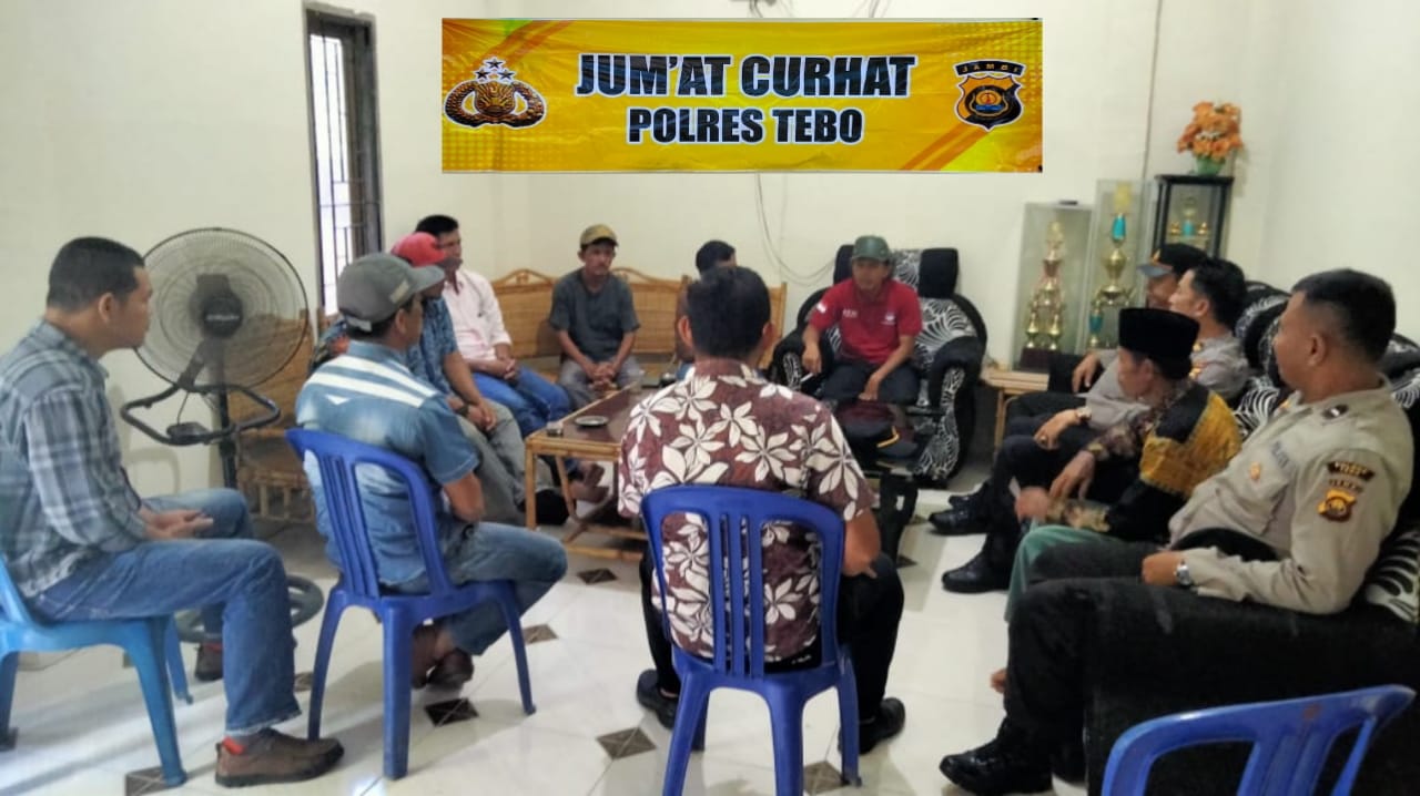 Polres Tebo Kembali Melaksanakan Jum’at Curhat Di   Wilayah Kab Tebo