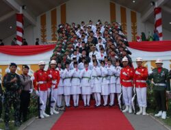 Wabup Nilwan Inspektur Upacara Penurunan Bendera peringatan HUT RI ke-78 di Kabupaten Merangin