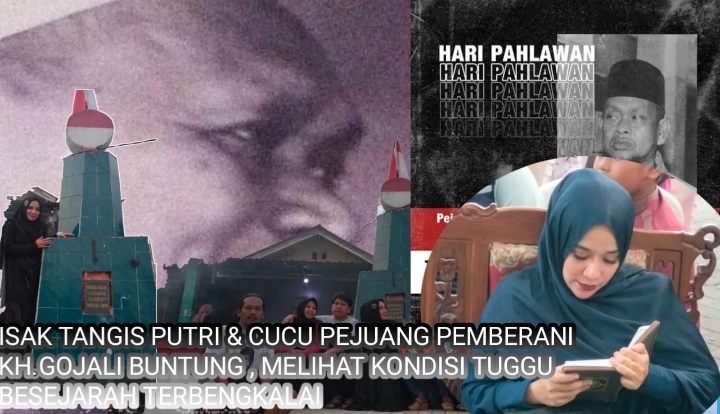 TUGU MONUMEN BERSEJARAH KISSH PAHLAWAN BERANI MATI KINI PERAWATANYA PASRAHKAN PADA RATU AGENG REKAWATI KETUA HARIAN DPP PJBN