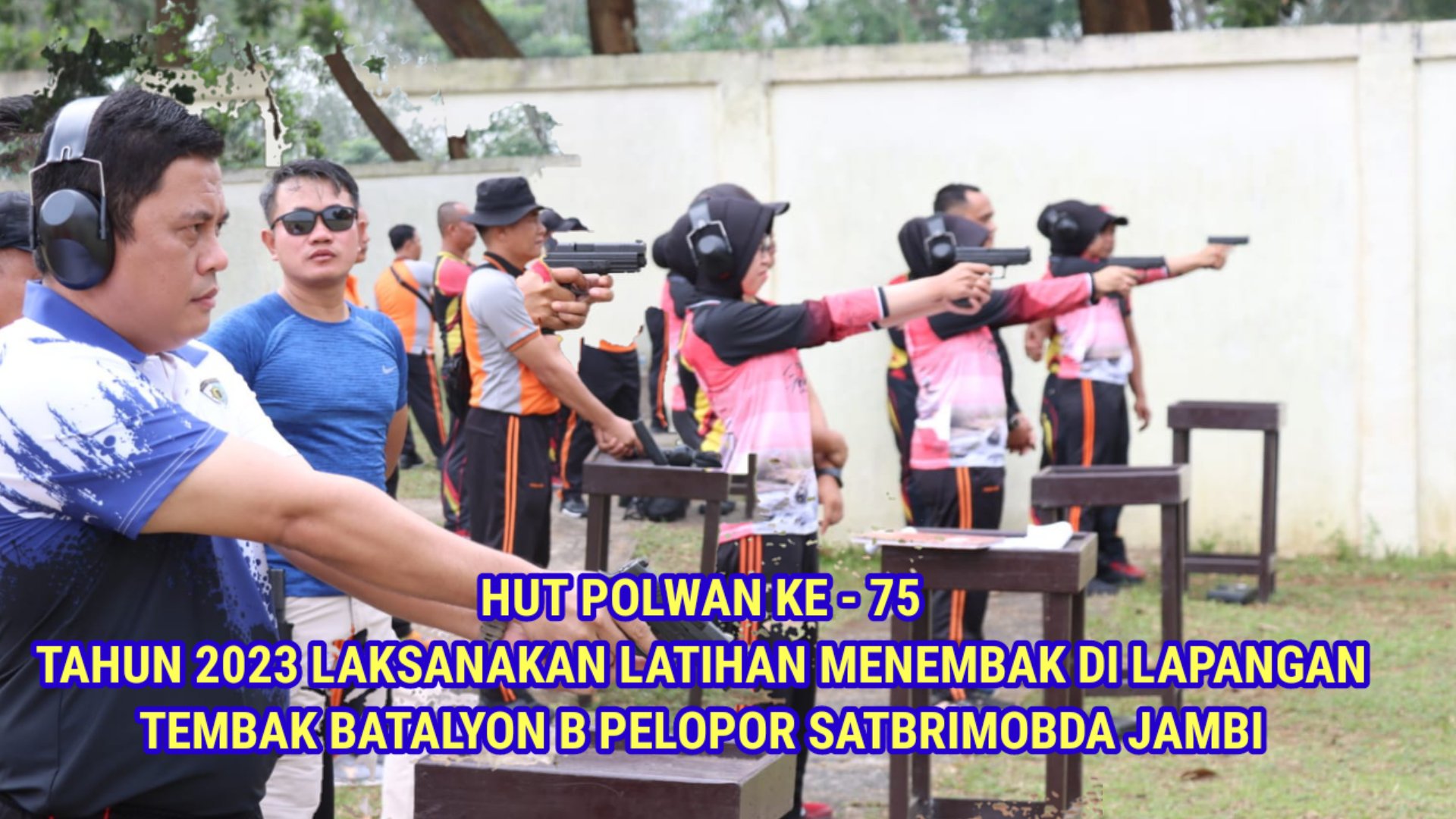 POLWAN POLRES Merangin Laksanakan Rangkaian HUT Polwan ke-75 tahun 2023 Laksanakan Latihan Menembak Bersama.