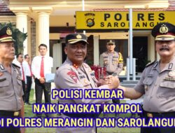 Polisi Kembar Serentak Naik Pangkat, Akp ke Kompol, Berdinas di Polres Merangin dan Polres Sarolangun