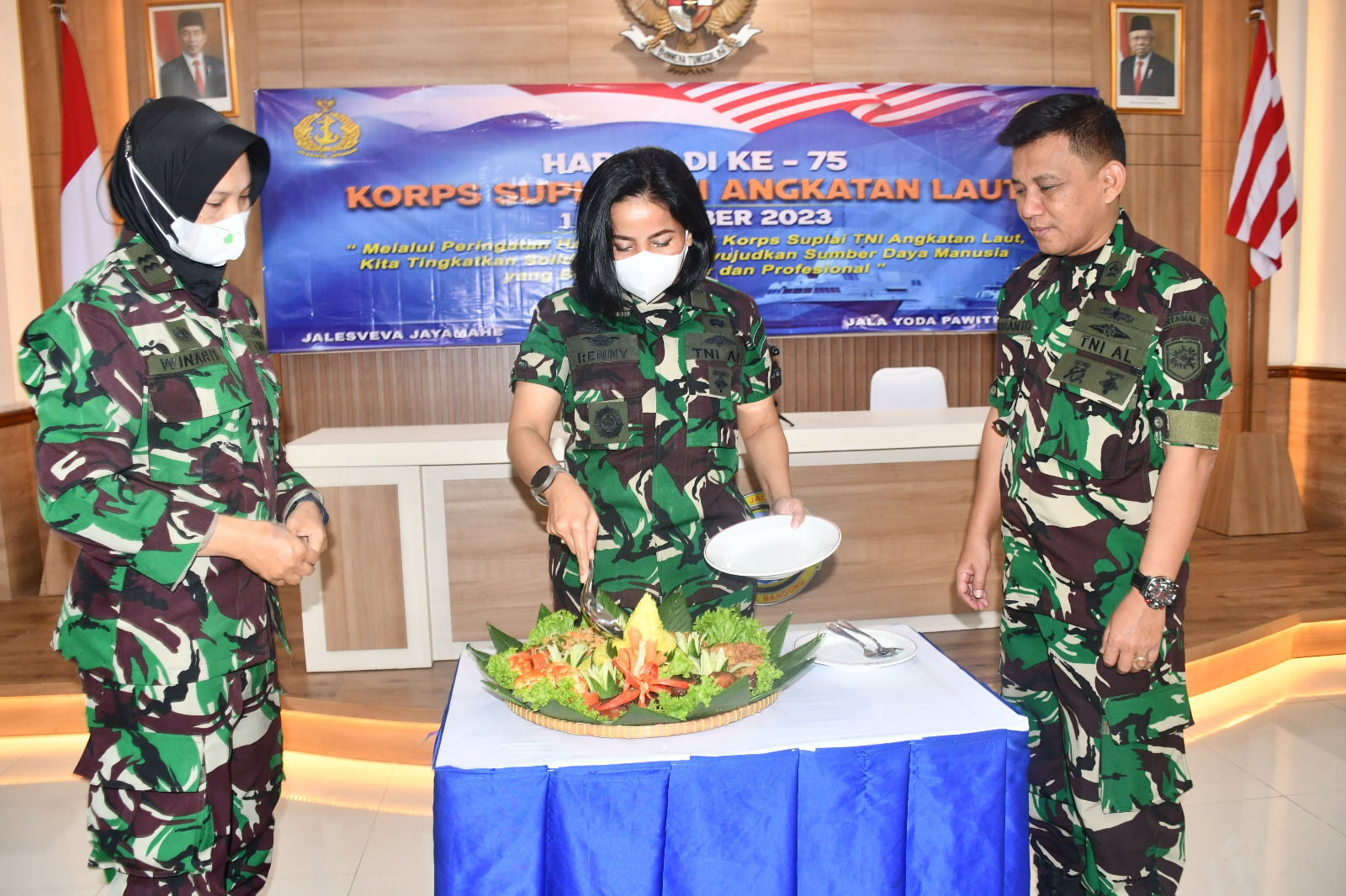 Lanal Bandung Gelar Syukuran HUT Ke-75 Korps Suplai TNI AL