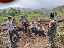 Personil Polsek Jangkat Laksanakan Deteksi dan Edukasi Warga Mengenai Dampak Membuka Lahan Dengan Membakar