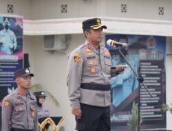 Kapolres Tebo Akbp I Wayan Arta Ariawan  SH. S. Ik. MH Memimpin Apel Gelar Pasukan OPS Zebra Tahun 2023 Dihalaman Mapolres Tebo