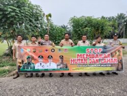 Polsek Pamenang dan Polsek Muara Siau Berikan Edukasi dan Himbauan Pelarangan Membuka Lahan Dengan Membakar