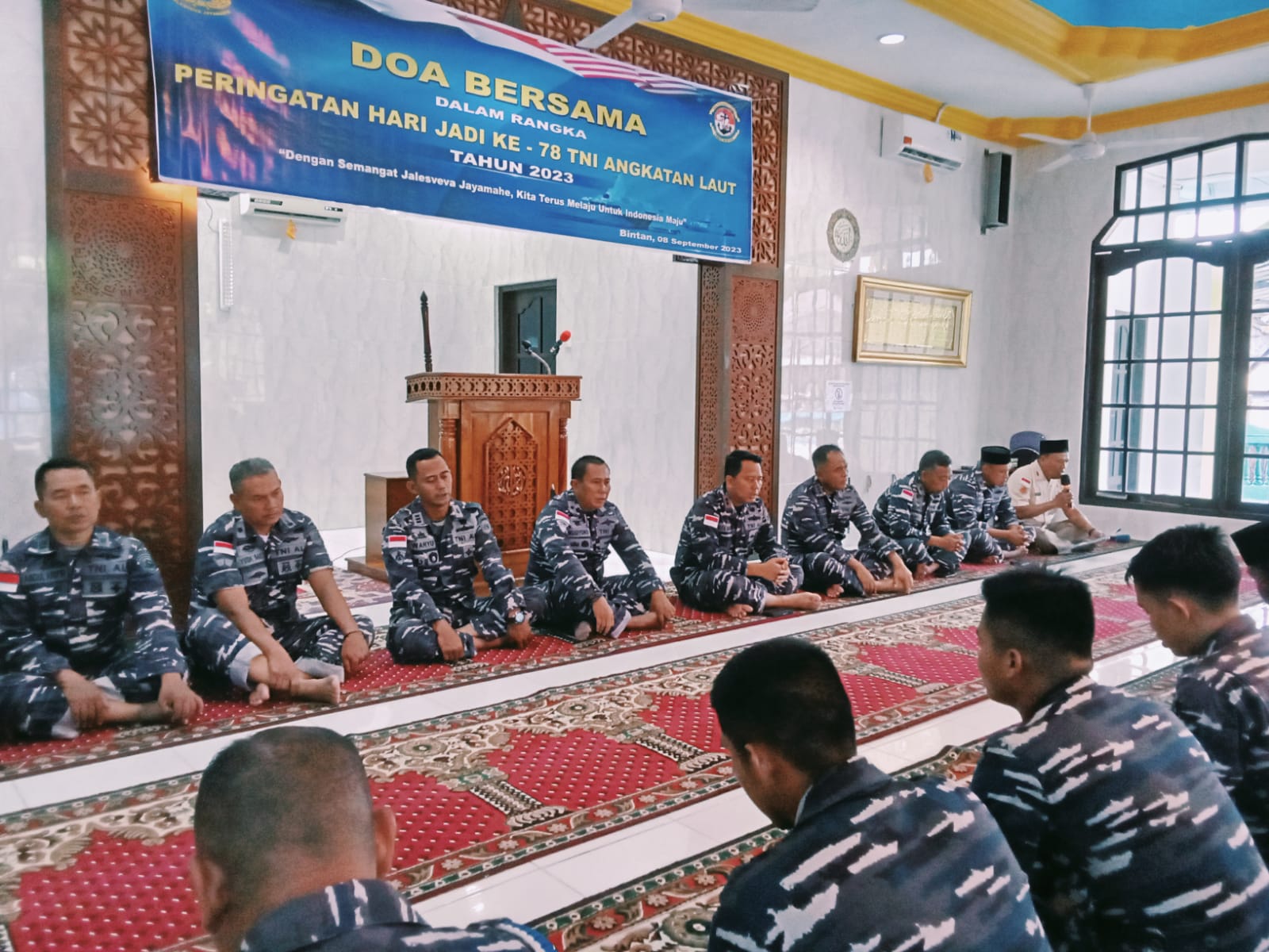 Lanal Bintan Laksanakan Doa Bersama Jelang HUT TNI AL Ke-78