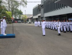 Pangkalan TNI Angkatan Laut Palembang Gelar Upacara Memperingati HUT Ke-78 TNI Angkatan Laut