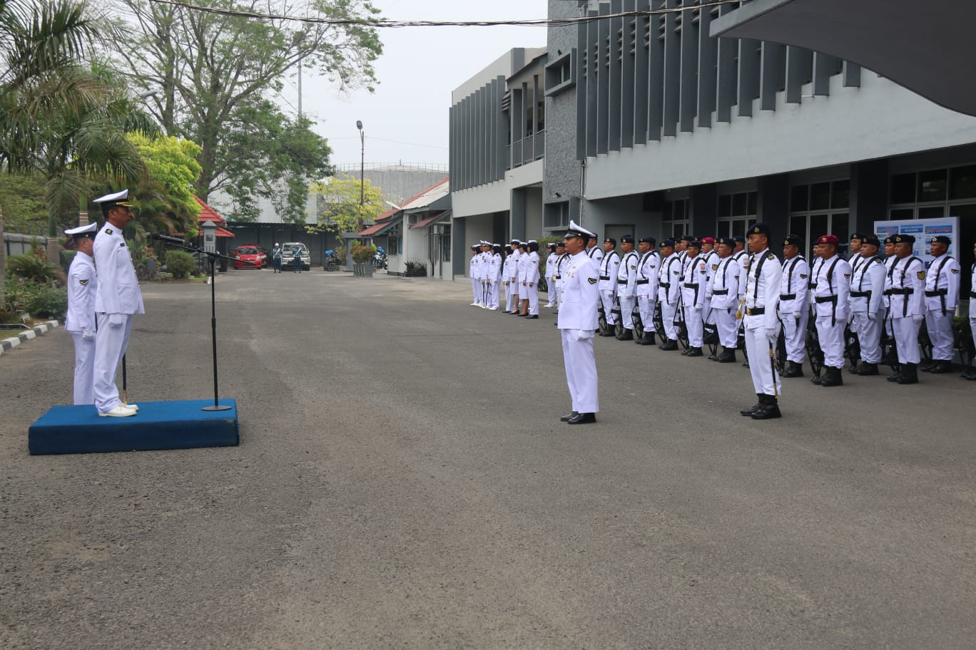 Pangkalan TNI Angkatan Laut Palembang Gelar Upacara Memperingati HUT Ke-78 TNI Angkatan Laut