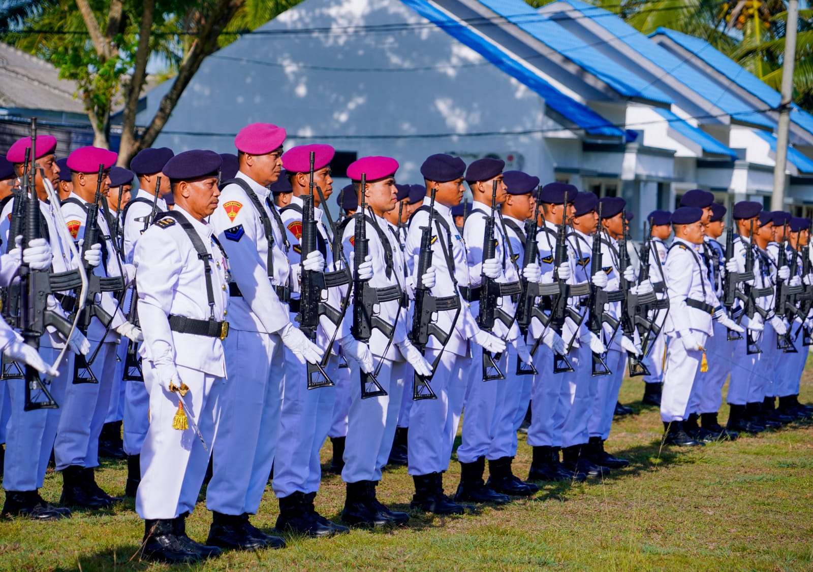 Lanal Lhokseumawe Laksanakan Upacara HUT TNI AL Ke-78 Tahun 2023