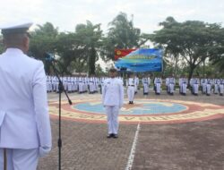 Upacara HUT Ke-78 TNI AL, Palaksa Lanal Bengkulu Bacakan Amanat Panglima TNI