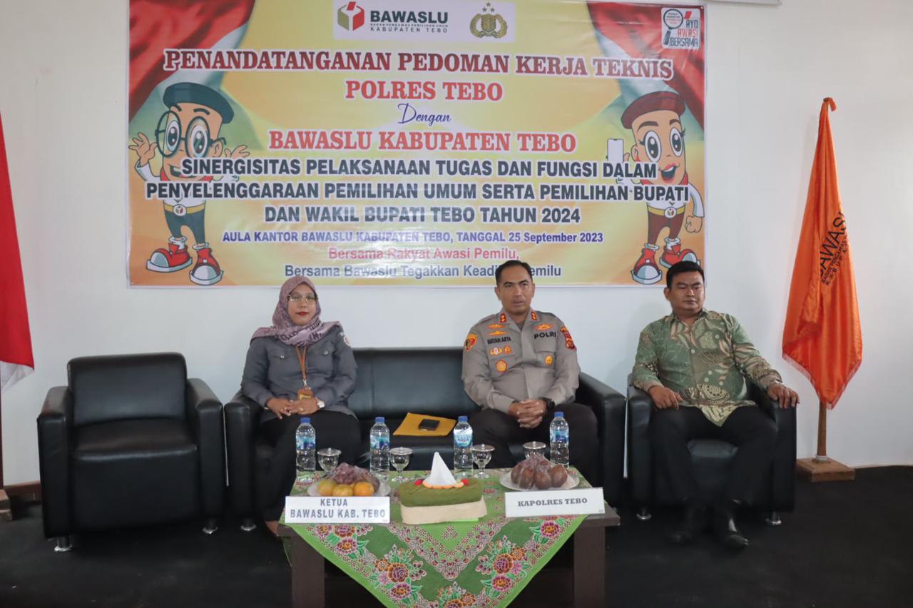 Bawaslu Kab. Tebo Dan Polres Tebo Bersinergi  Di Pemilu 2024