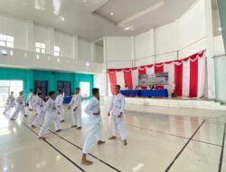 Tingkatkan Kemahiran Beladiri Karate, Lanal Simeulue Laksanakan Uji Kenaikan Tingkat dan Penurunan Kyu