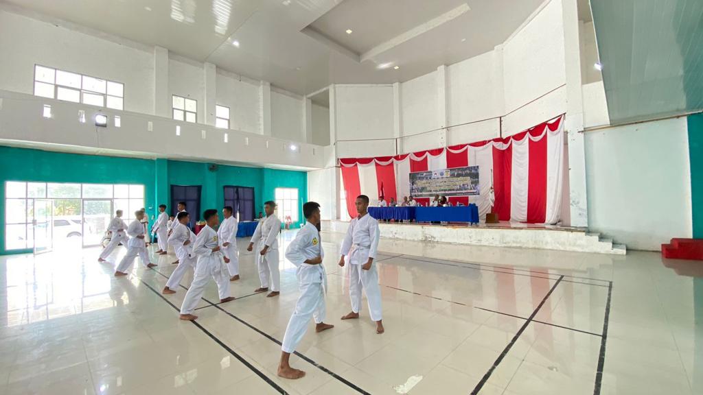 Tingkatkan Kemahiran Beladiri Karate, Lanal Simeulue Laksanakan Uji Kenaikan Tingkat dan Penurunan Kyu