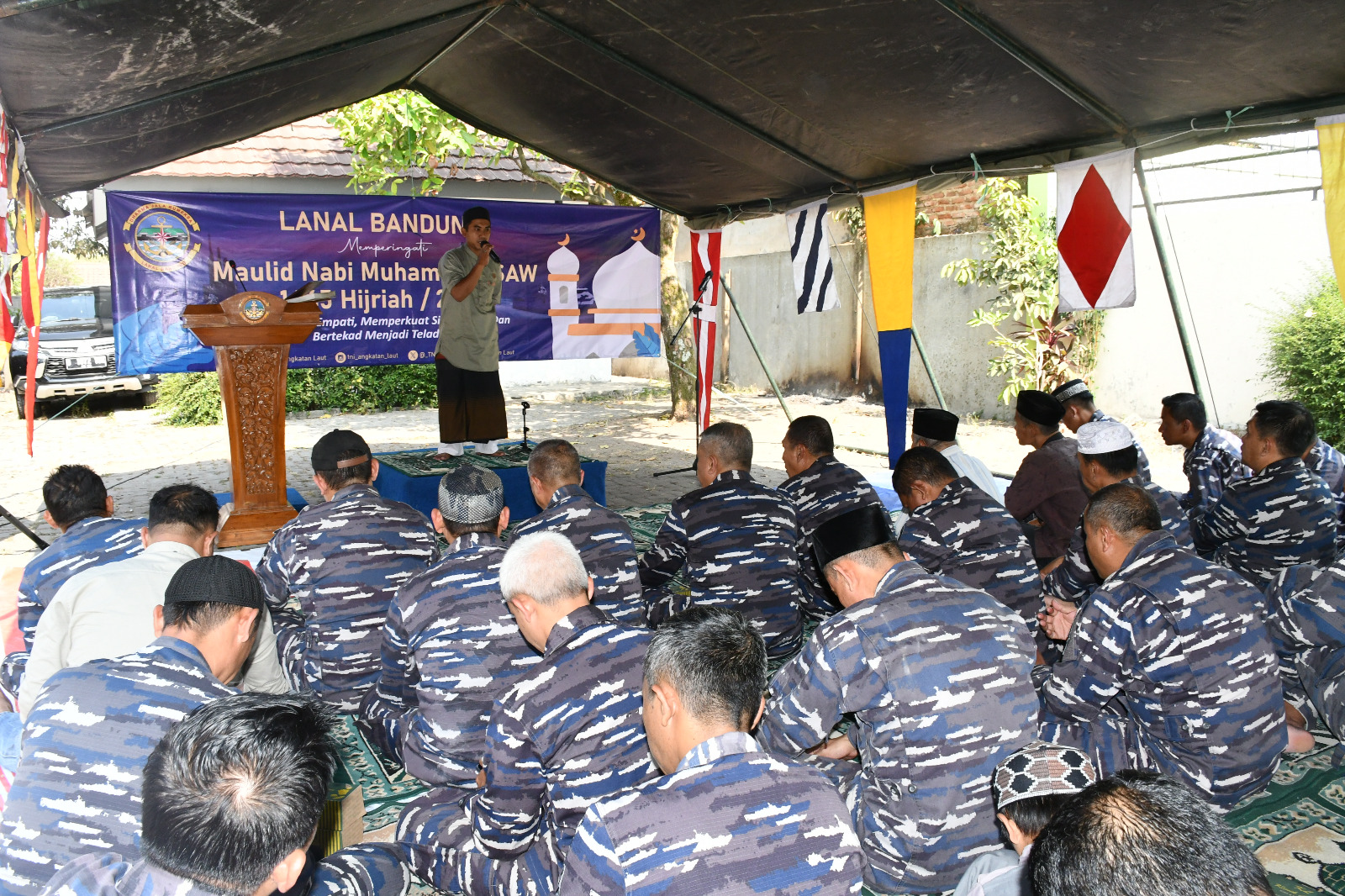 Pangkalan TNI AL Bandung Peringati Maulid Nabi Muhammad SAW Tahun 1445 H/2023 M