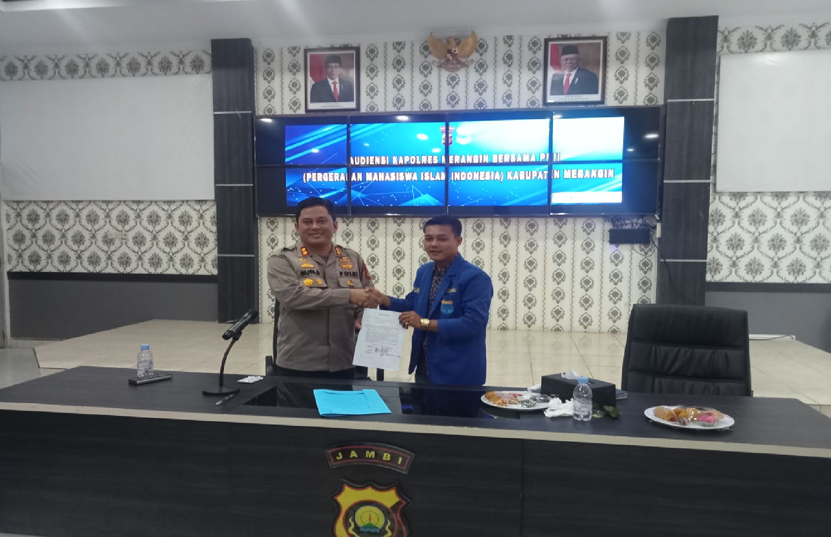 Kapolres,Polemik PETI di Merangin Harus Sikapi Bersama Stakeholder dan Organisasi Masyarakat disampaikan Saat Audiensi Bersama PMII Merangin