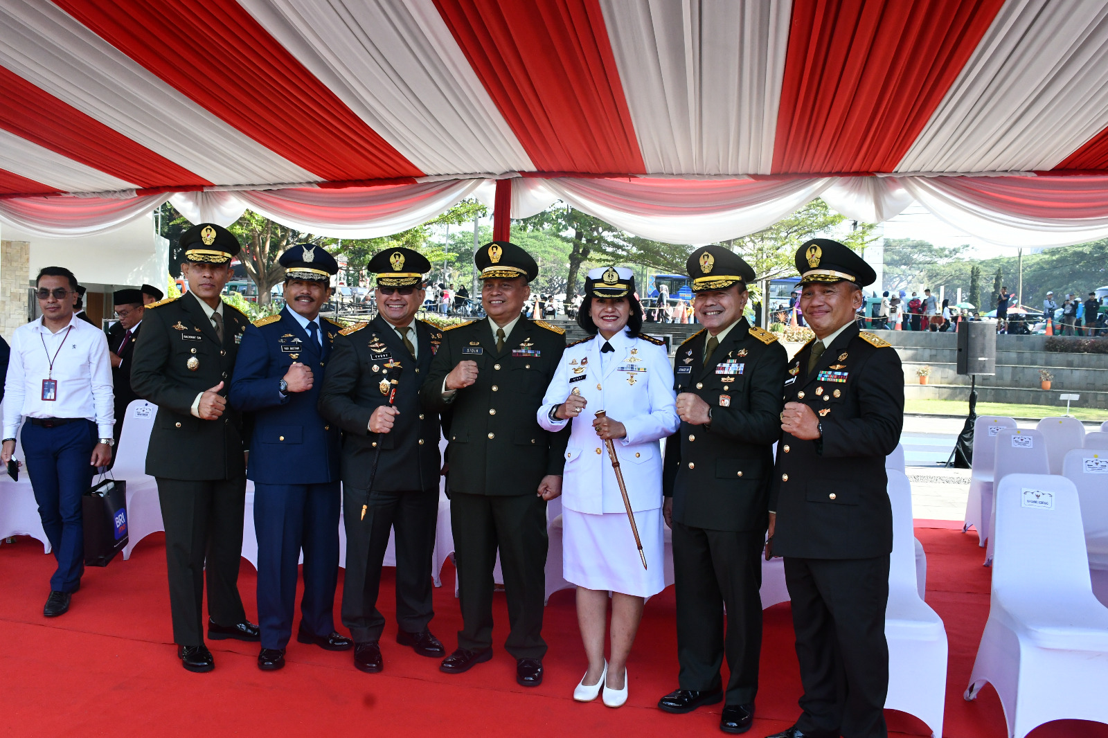 Komandan Lanal Bandung Hadiri Upacara Peringatan Hari Kesaktian Pancasila Tingkat Provinsi Jawa Barat Tahun 2023