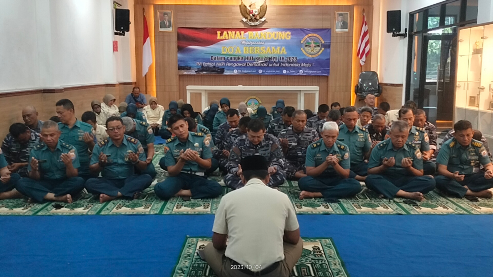 Jelang Peringatan HUT Ke-78 TNI, Lanal Bandung Gelar Doa Bersama